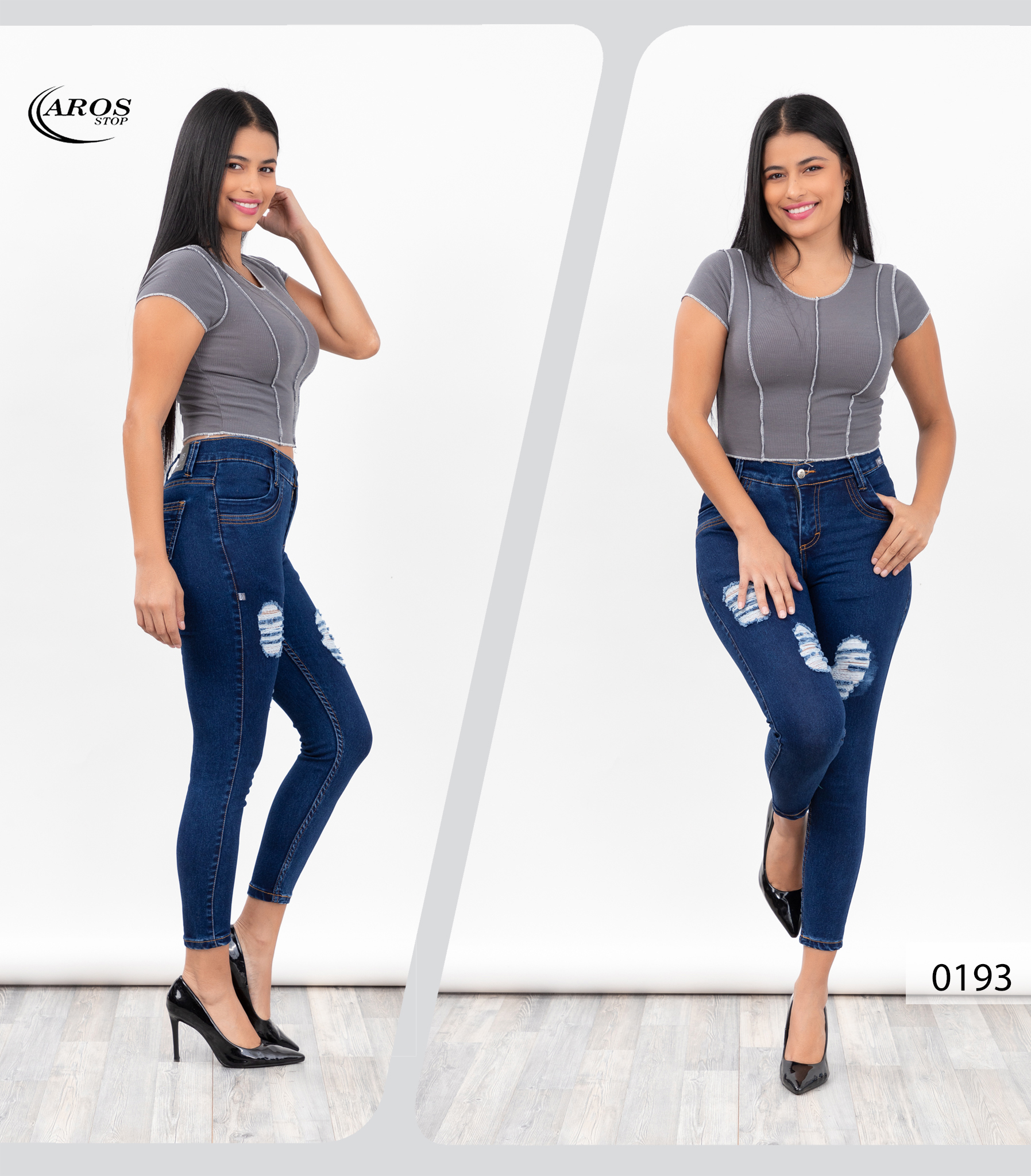 Jeans azul mujer